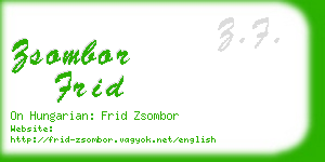 zsombor frid business card